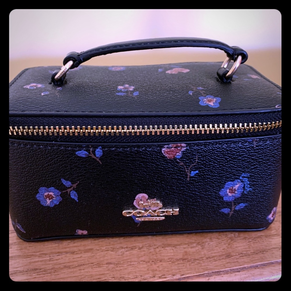 Coach makeup cosmetic floral case bag